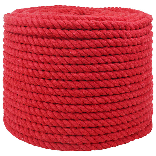 Cotton Rope 14 mm 250 m Red 100% Cotton