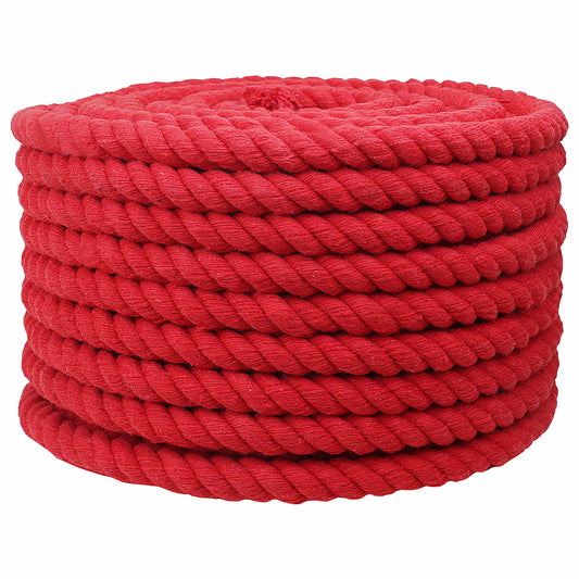 Cotton Rope 16 mm 25 m Red 100% Cotton