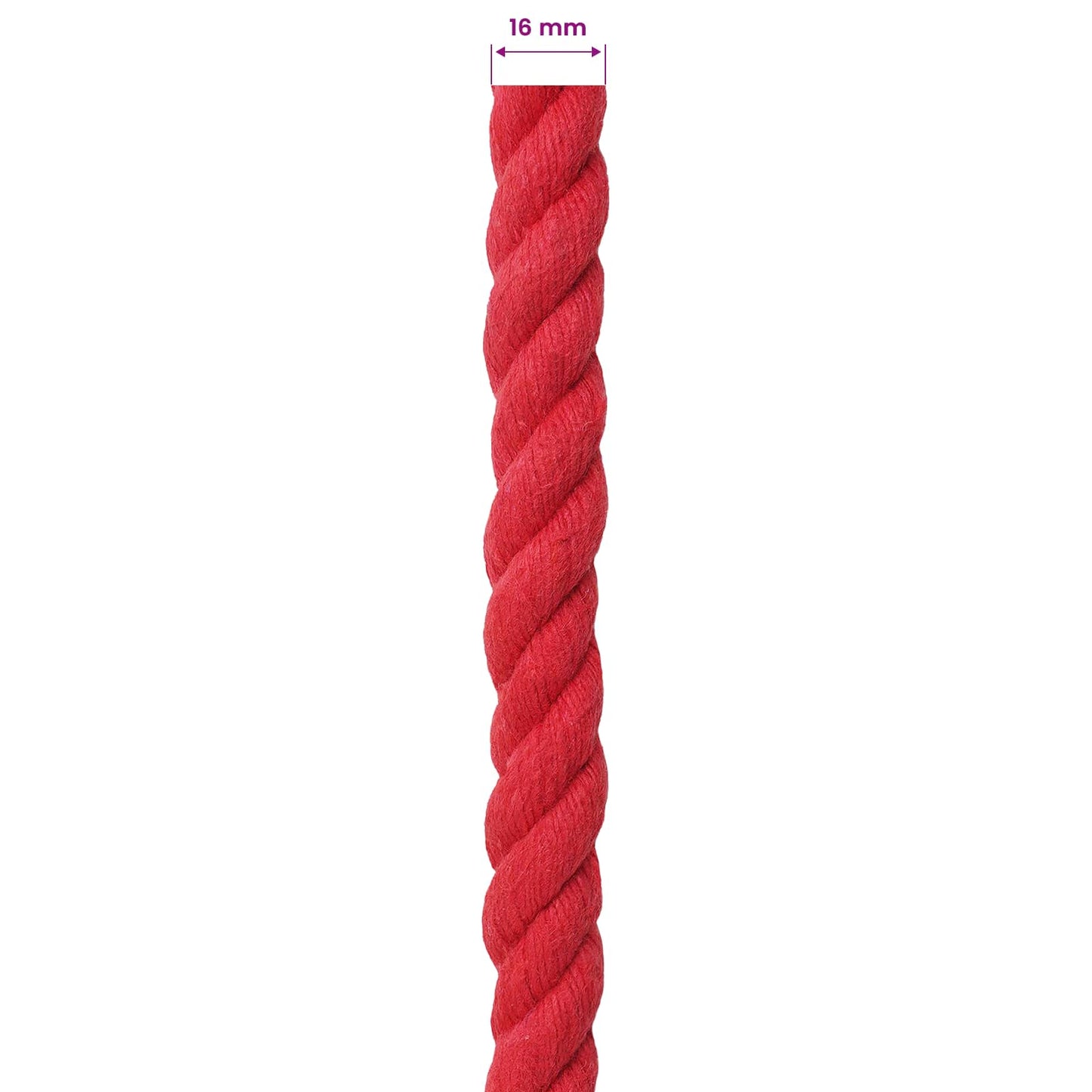 Rope Red 1.6 x 1.6 x 2500 cm Cotton