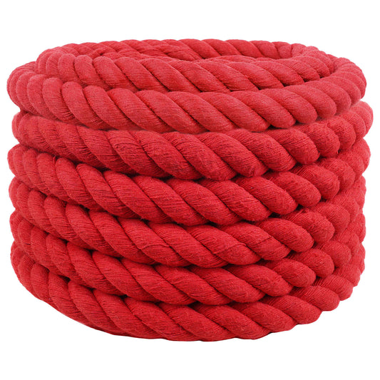 Cotton Rope 36 mm 5 m Red 100% Cotton