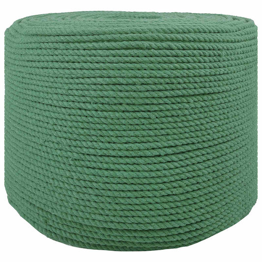 Cotton Twine 4 mm 250 m Green 100% Cotton