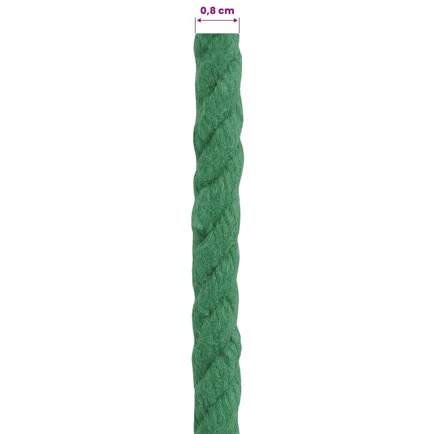 Cotton Rope 8 mm 250 m Green 100% Cotton