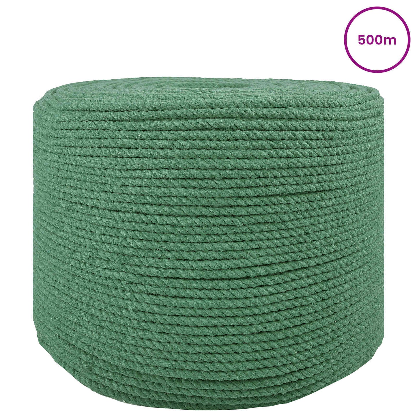 Cotton Rope 8 mm 500 m Green 100% Cotton