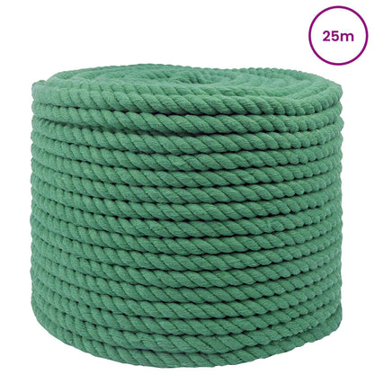 Cotton Rope 10 mm 25 m Green 100% Cotton