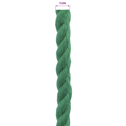 Cotton Rope 10 mm 250 m Green 100% Cotton