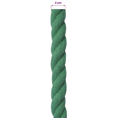 Cotton Rope 20 mm 100 m Green 100% Cotton