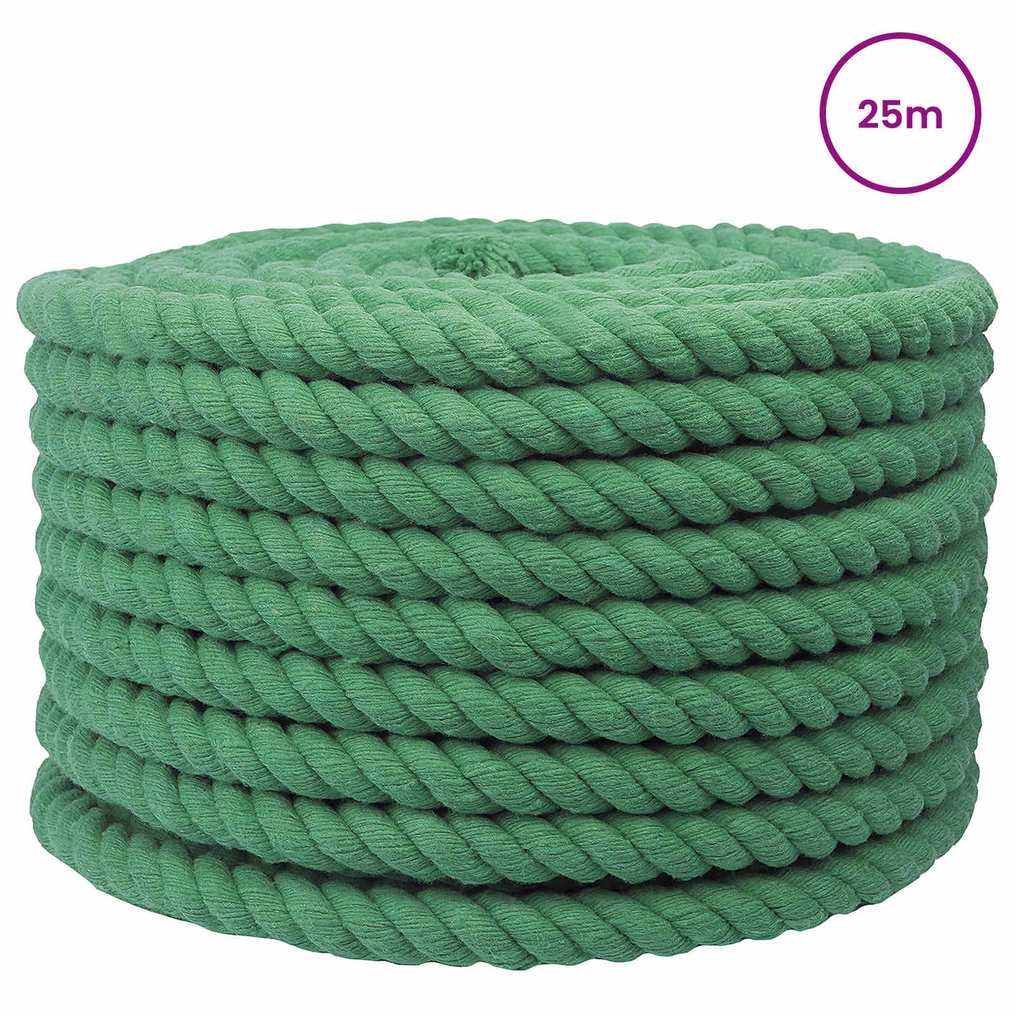 Cotton Rope 24 mm 25 m Green 100% Cotton