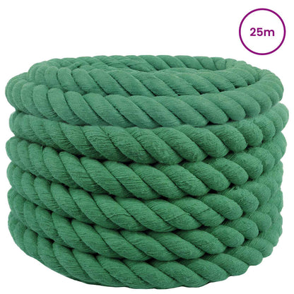 Cotton Rope 36 mm 25 m Green 100% Cotton