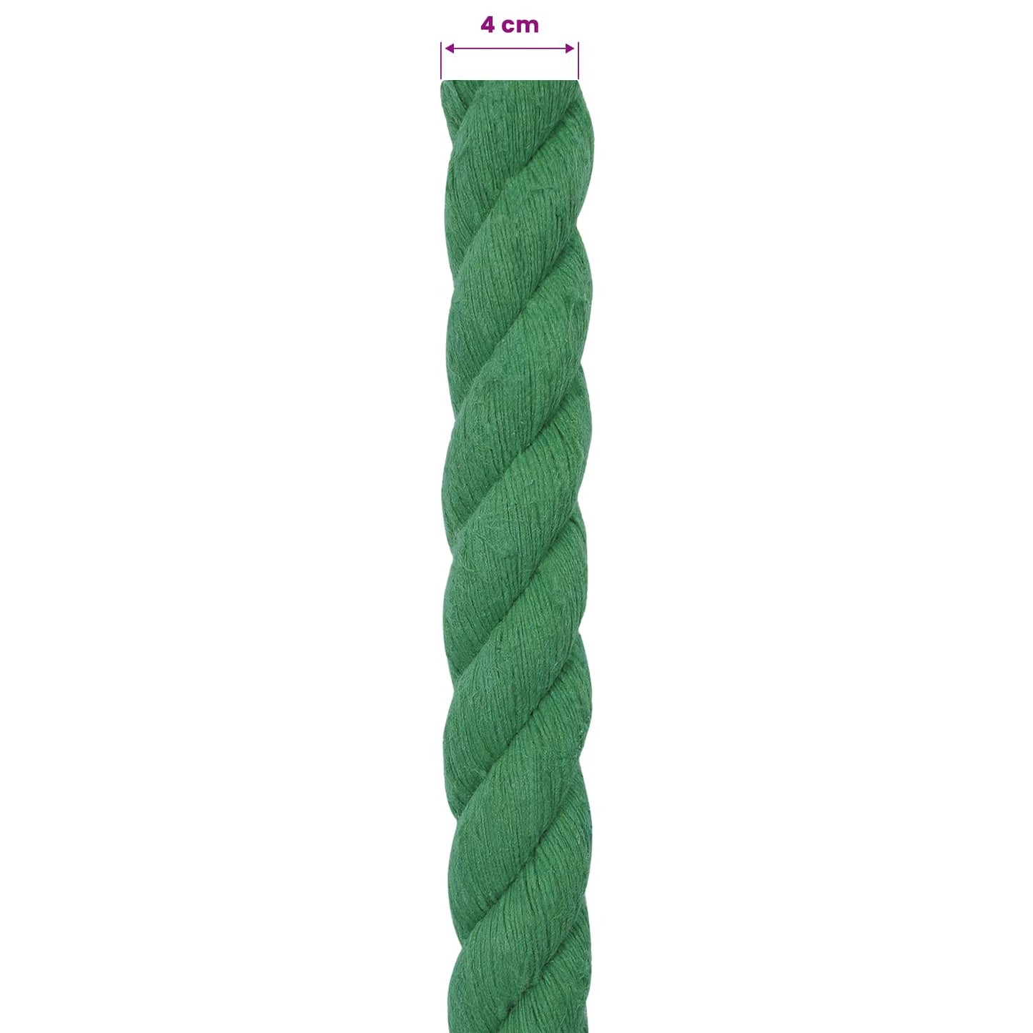 Cotton Rope 40 mm 5 m Green 100% Cotton