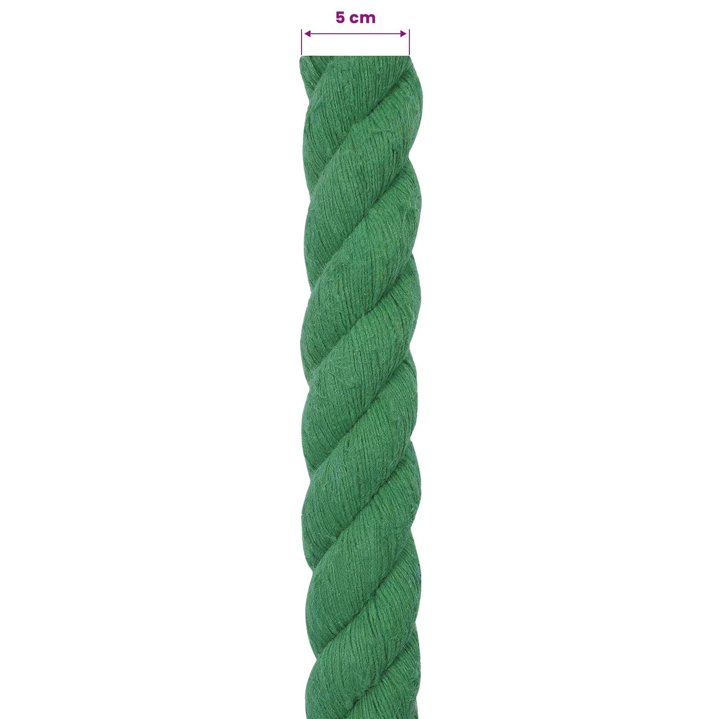 Rope Green 5 x 5 x 500 cm Cotton