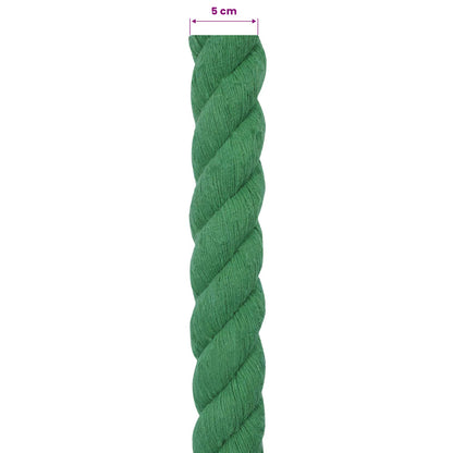 Cotton Rope 50 mm 10 m Green 100% Cotton