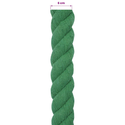 Cotton Rope 60 mm 5 m Green 100% Cotton