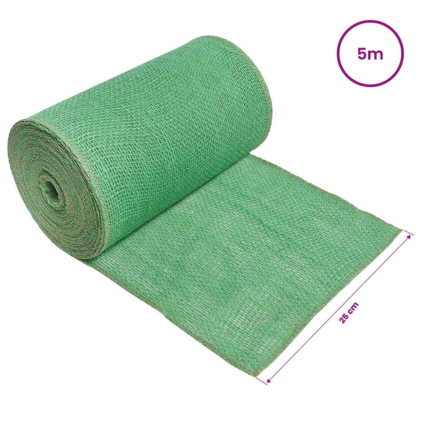 Jute Roll Green 25 x 500 cm