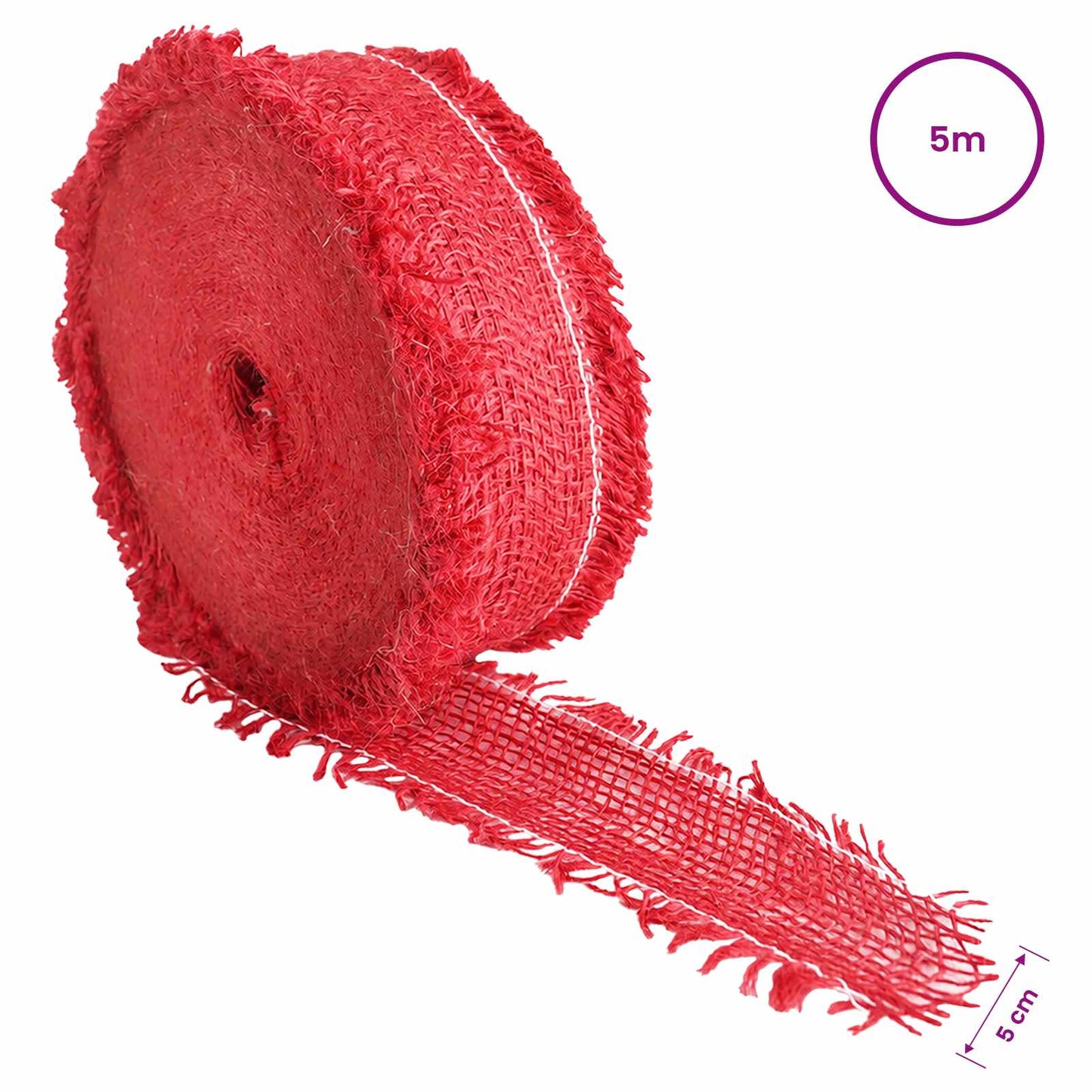 Jute Roll Red 5 x 500 cm