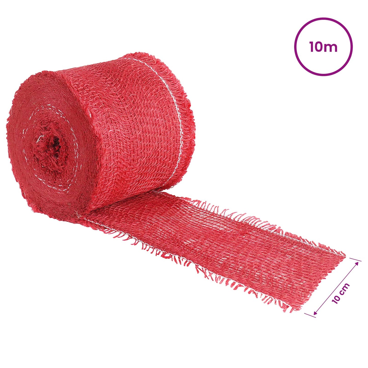 Jute Roll Red 10 x 1000 cm