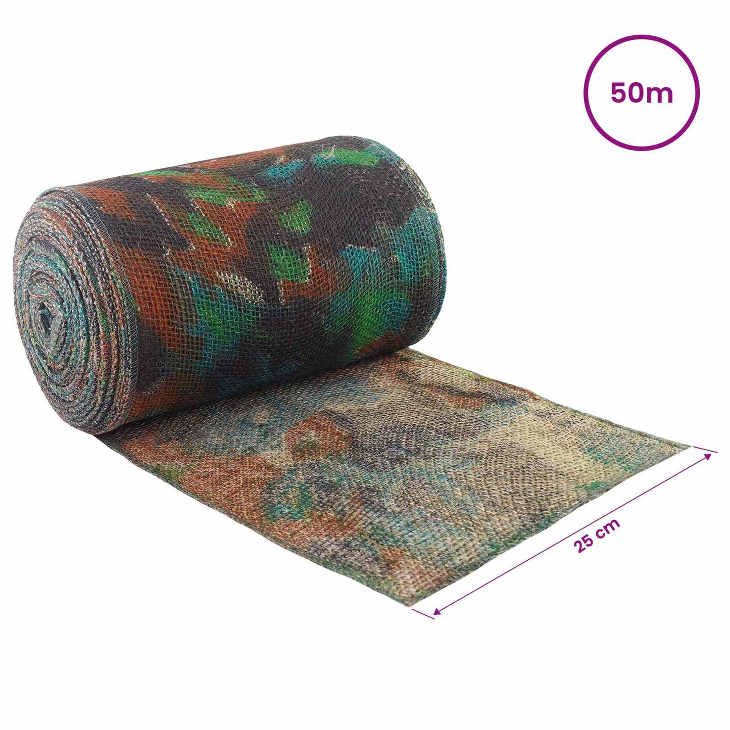 Jute Roll Camouflage 25 x 5000 cm