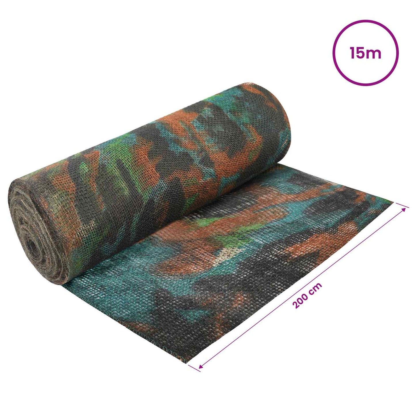 Jute Roll Camouflage 200 x 1500 cm