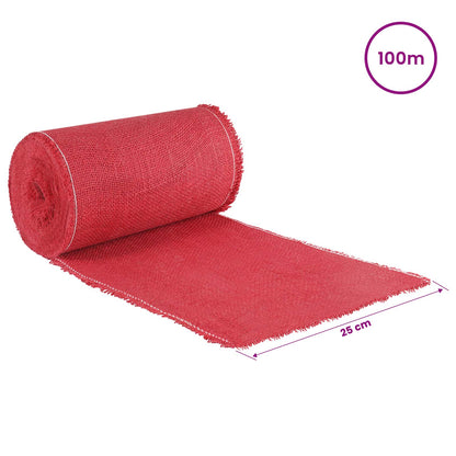 Jute Roll 25 x 10000 cm Red