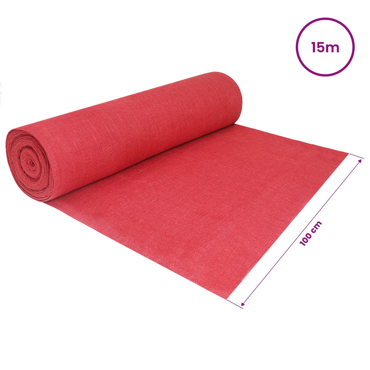 Jute Roll 200 x 1500 cm Red