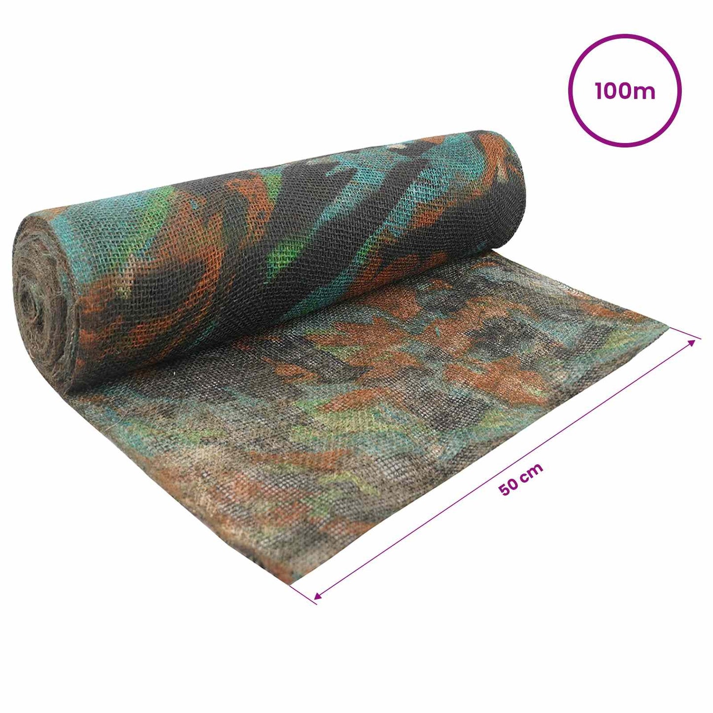 Jute Roll 50 x 10000 cm Camouflage