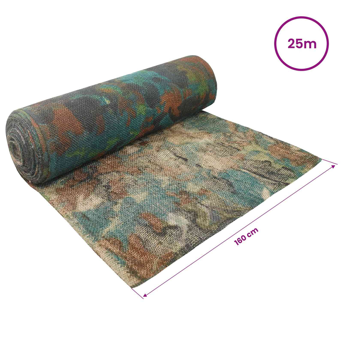 Jute Roll 160 x 2500 cm Camouflage