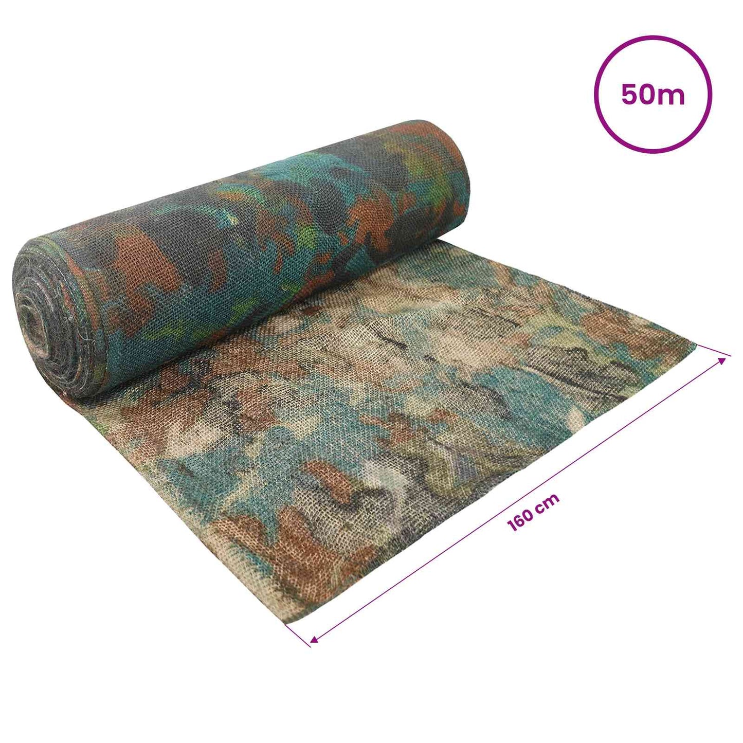 Jute Roll Camouflage 160 x 5000 cm