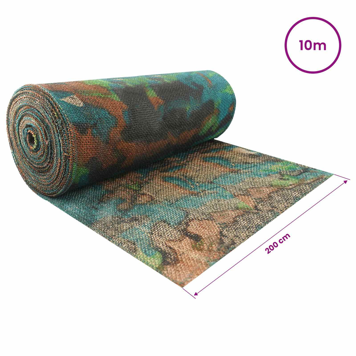 Jute Roll 200 x 1000 cm Camouflage
