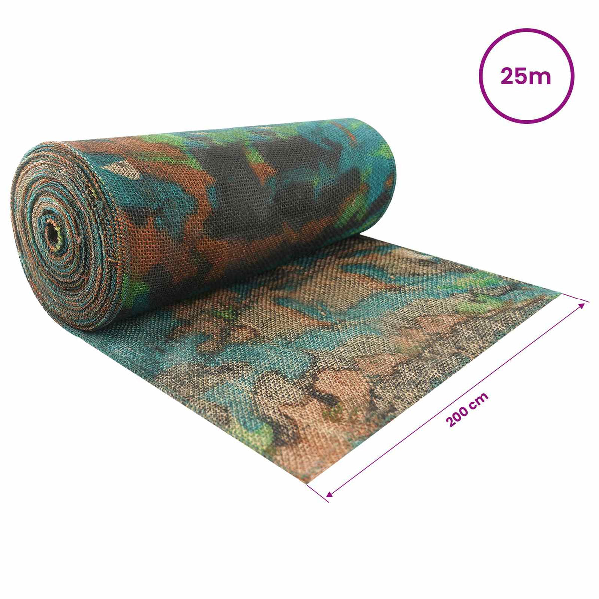 Jute Roll 200 x 2500 cm Camouflage