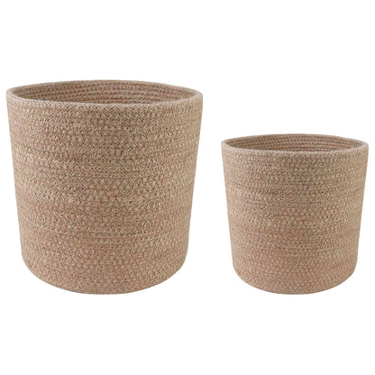 Plant Pot Set 2 pcs Natural Ø 28 x 28 cm 100% Tossa Jute