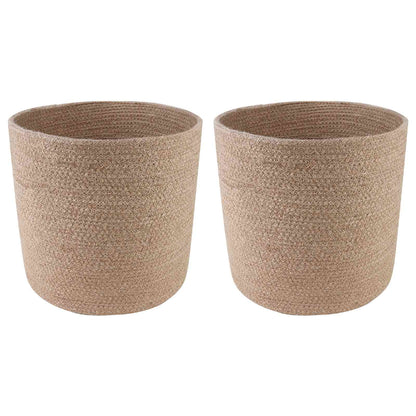 Plant Pot Set 2 pcs Natural Ø 28 x 28 cm 100% Tossa Jute