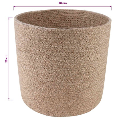 Plant Pot Set 2 pcs Natural Ø 28 x 28 cm 100% Tossa Jute