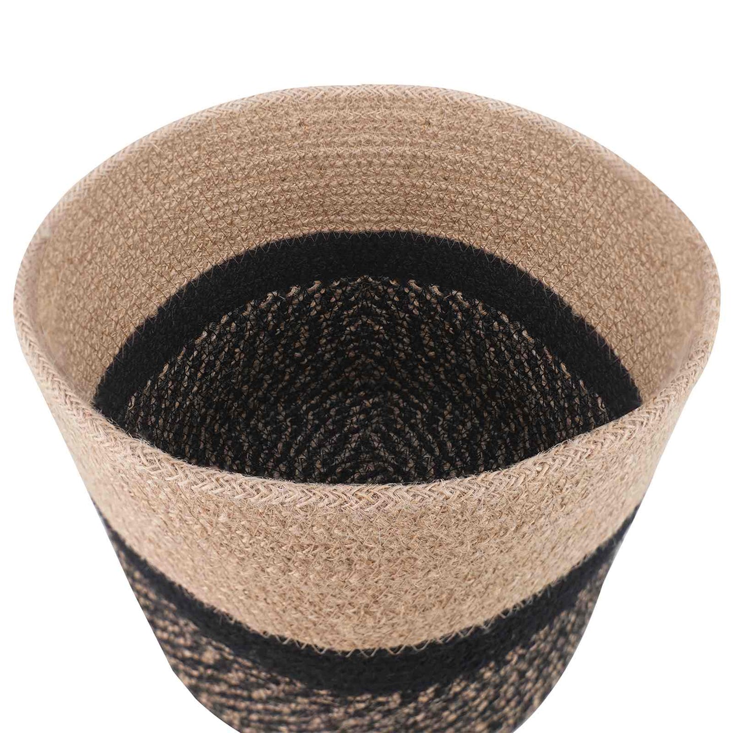Plant Pot Set 2 pcs Natural and Black Ø 28 x 28 cm