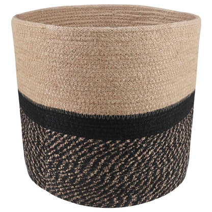 Plant Pot Set 2 pcs Natural and Black Ø 28 x 28 cm