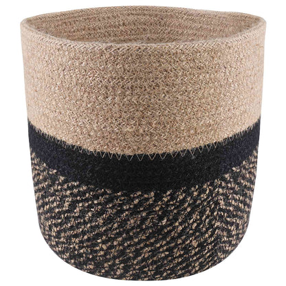 Plant Pot Set 2 pcs Natural and Black Ø 21 x 21 cm