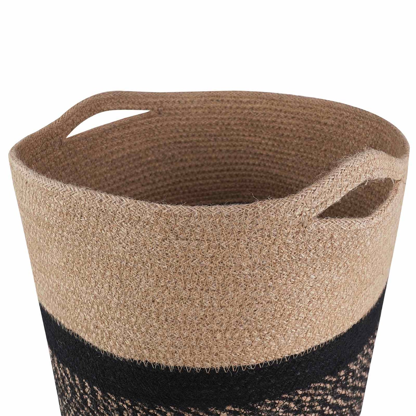 Plant Pot Set 2 pcs Natural and Black Ø 28 x 28 cm