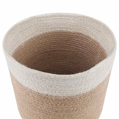 Plant Pot Set 2 pcs Natural and White Ø 21 x 21 cm