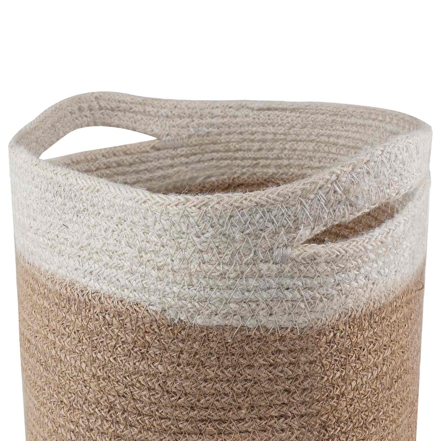Plant Pot Set 2 pcs Natural and White Ø 21 x 21 cm