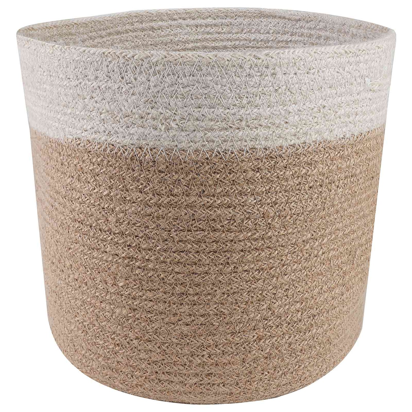 Plant Pot Set 2 pcs Natural and White Ø 21 x 21 cm