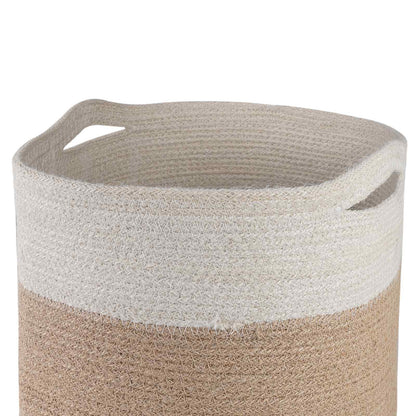 Plant Pot Set 2 pcs Natural and White Ø 28 x 28 cm