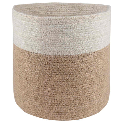 Plant Pot Set 2 pcs Natural and White Ø 28 x 28 cm