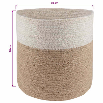 Plant Pot Set 2 pcs Natural and White Ø 28 x 28 cm