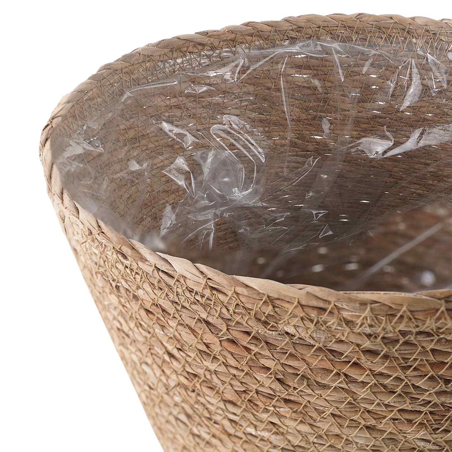 Seagrass Plant Baskets 3 pcs Natural Ø26 x 19 cm 100% Seagrass