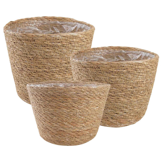 3 pcs Natural Ø26 x 19 cm 100% Seagrass