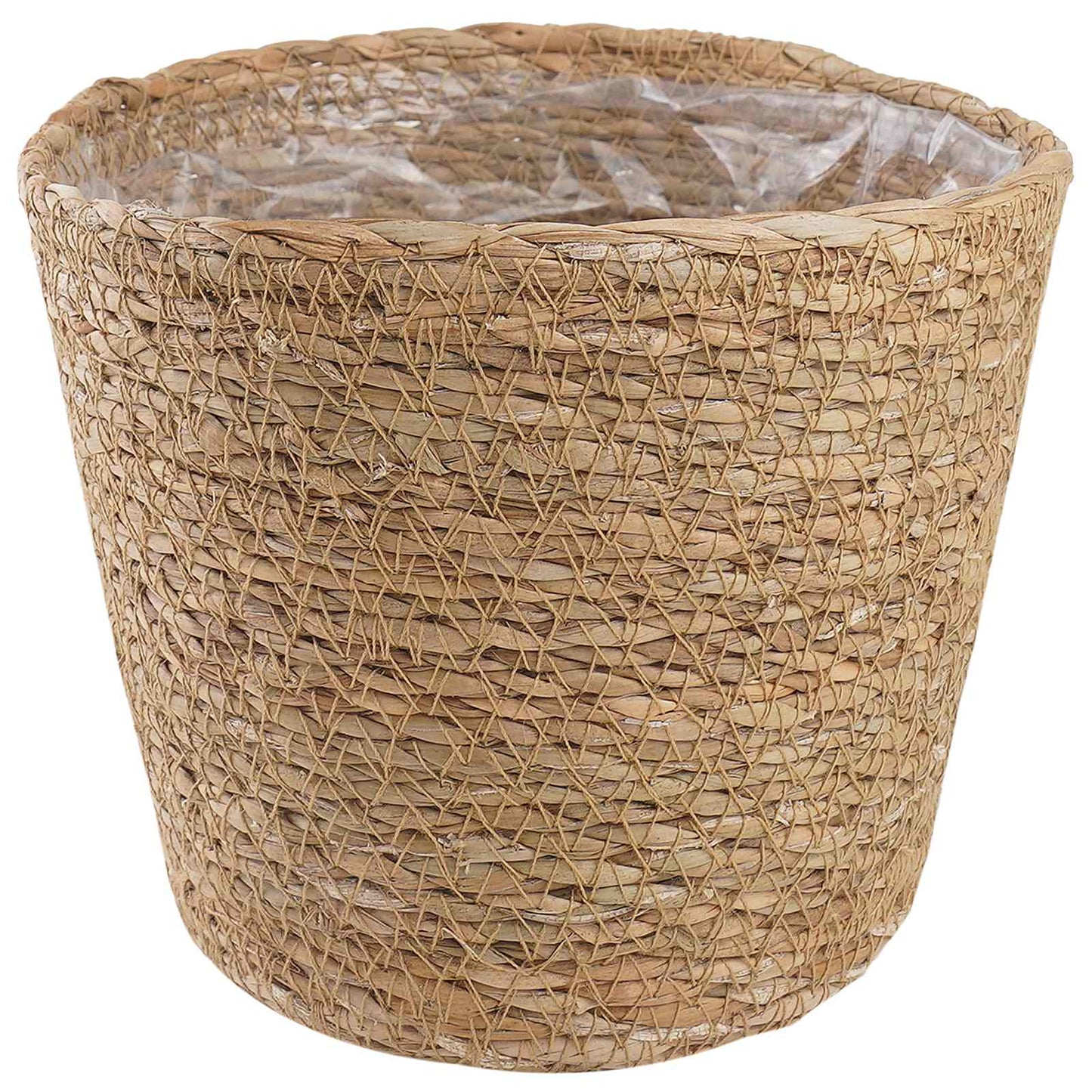 Seagrass Plant Baskets 3 pcs Natural Ø26 x 19 cm 100% Seagrass