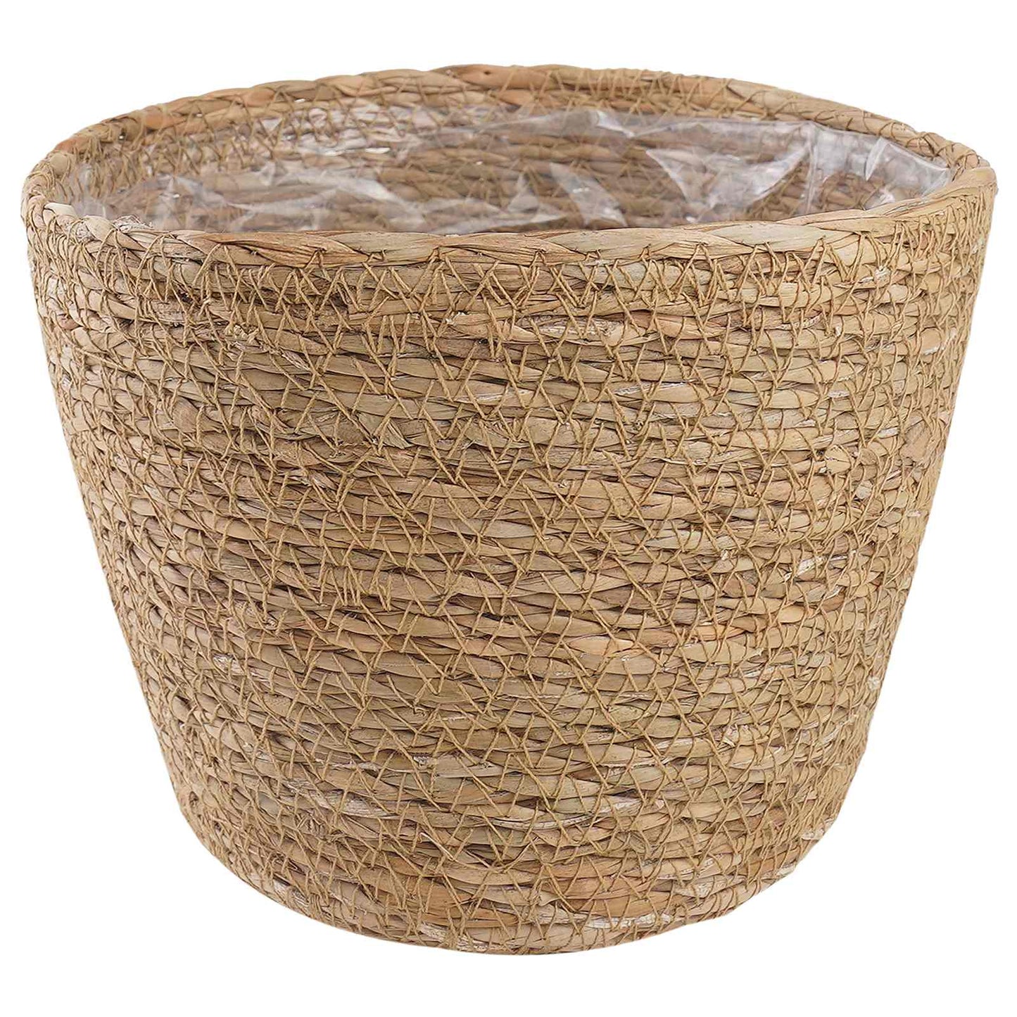 Seagrass Plant Baskets 3 pcs Natural Ø26 x 19 cm 100% Seagrass