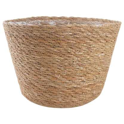 Seagrass Plant Baskets 3 pcs Natural Ø26 x 19 cm 100% Seagrass