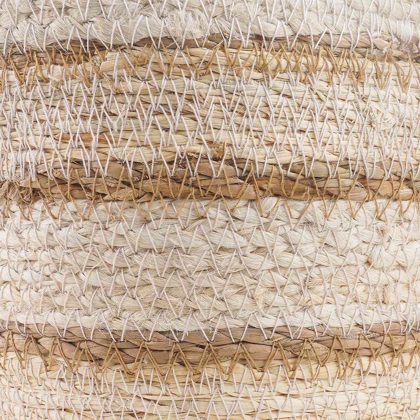 Seagrass Plant Baskets 3 pcs Natural,White and Beige