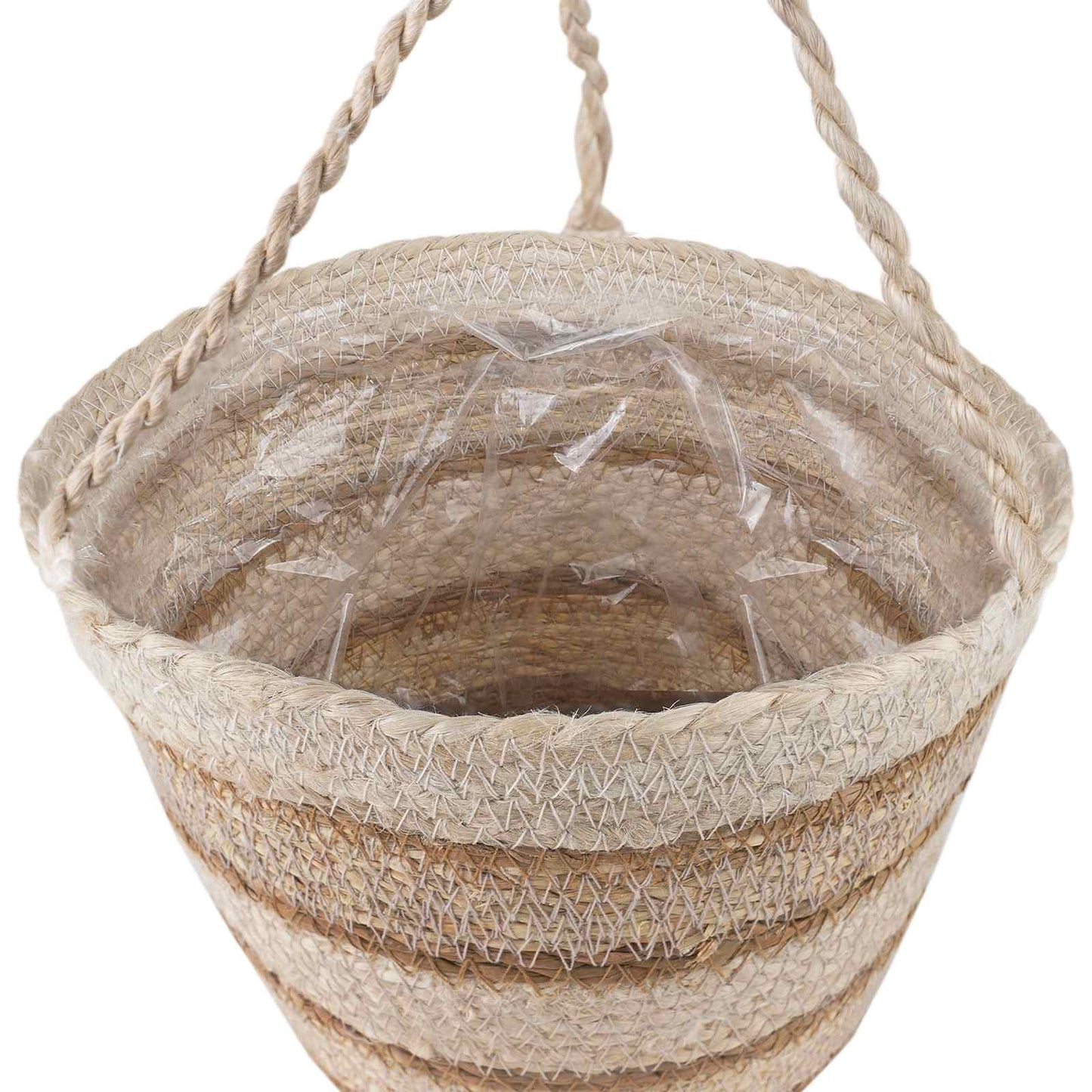 Seagrass Plant Baskets 3 pcs Natural,White and Beige