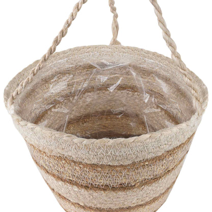 Seagrass Plant Baskets 3 pcs Natural,White and Beige