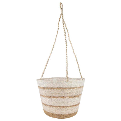 Seagrass Plant Baskets 3 pcs Natural,White and Beige